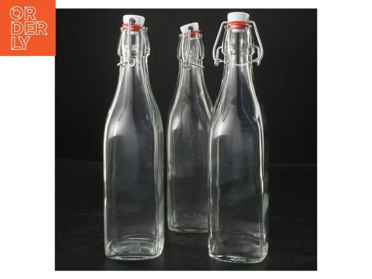 Billede 1 - Glasflasker med patentlåg (str. 26 cm)