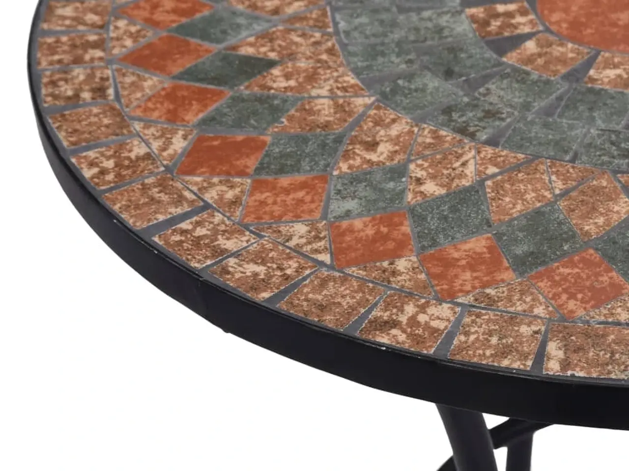 Billede 4 - Bistrobord med mosaik - keramisk Ø60 cm, orange/grå