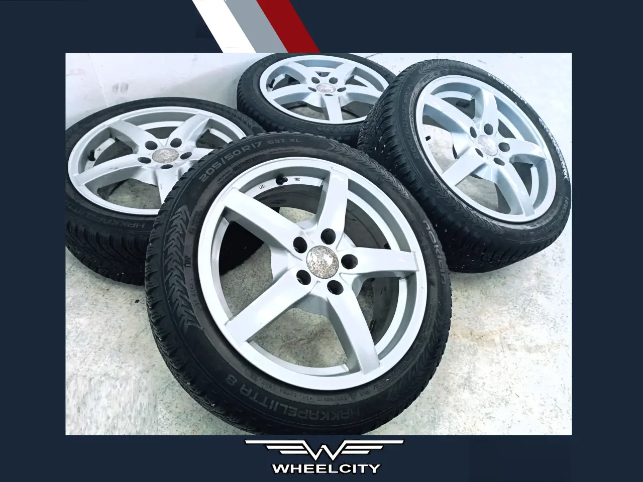 Billede 1 - 5x112 17" ET40 nav 57,1ø Aluwheel vintersæt