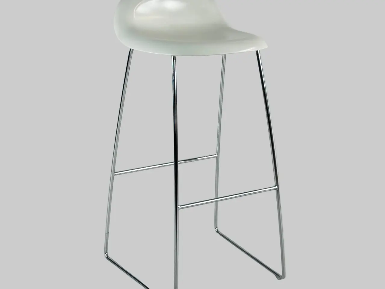 Billede 1 - GUBI 3D Bar Stool Barstol – Hvid/Krom Stel SH 75 cm