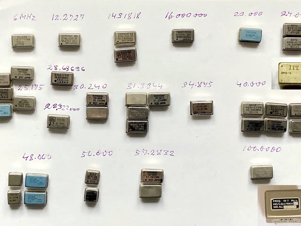 Billede 1 - Krystal Oscillatorer og 10,7 MHz Filter