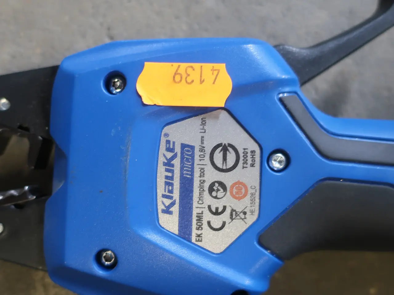 Billede 2 - Akku. Pressetang KLAUKE micro med 1 batteri og 1 lader