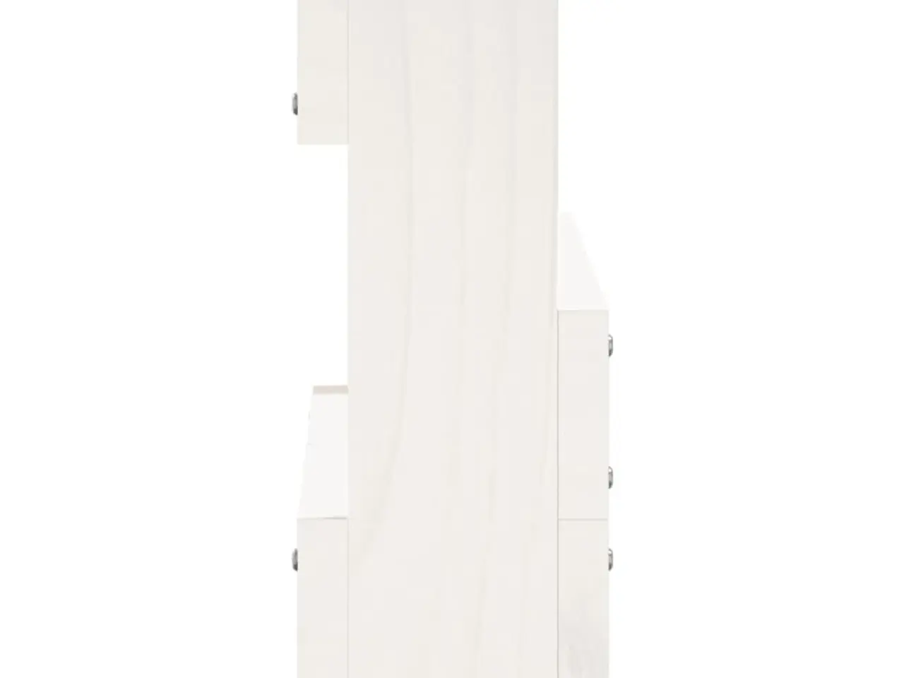 Billede 7 - Væghængte skohylder 2 stk. 59x9x23 cm massivt fyrretræ Hvid