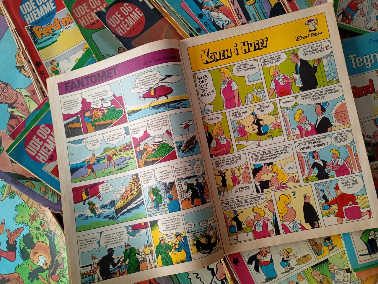 Billede 3 - 77 styk tegneserier fra Ude og Hjemme