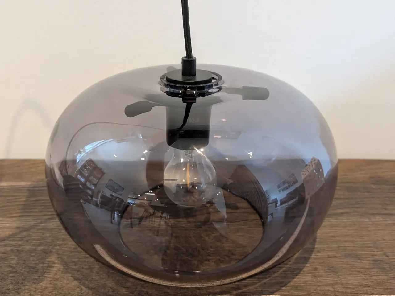 Billede 4 - Frandsen pendel i røgfarvet glas - Ø30 cm.