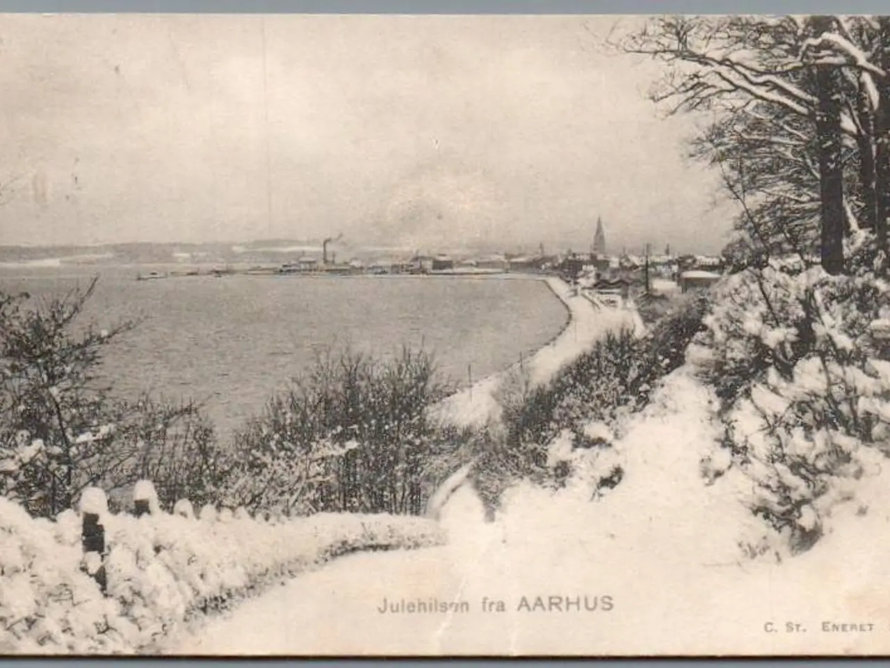 Billede 1 - Julehilsen fra Aarhus - Postkort - Brugt