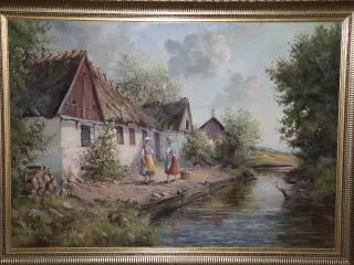 Oliemaleri af Kjeld Krautwald