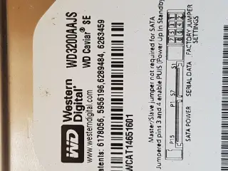 Wd3200aajs 320GB 3.5"