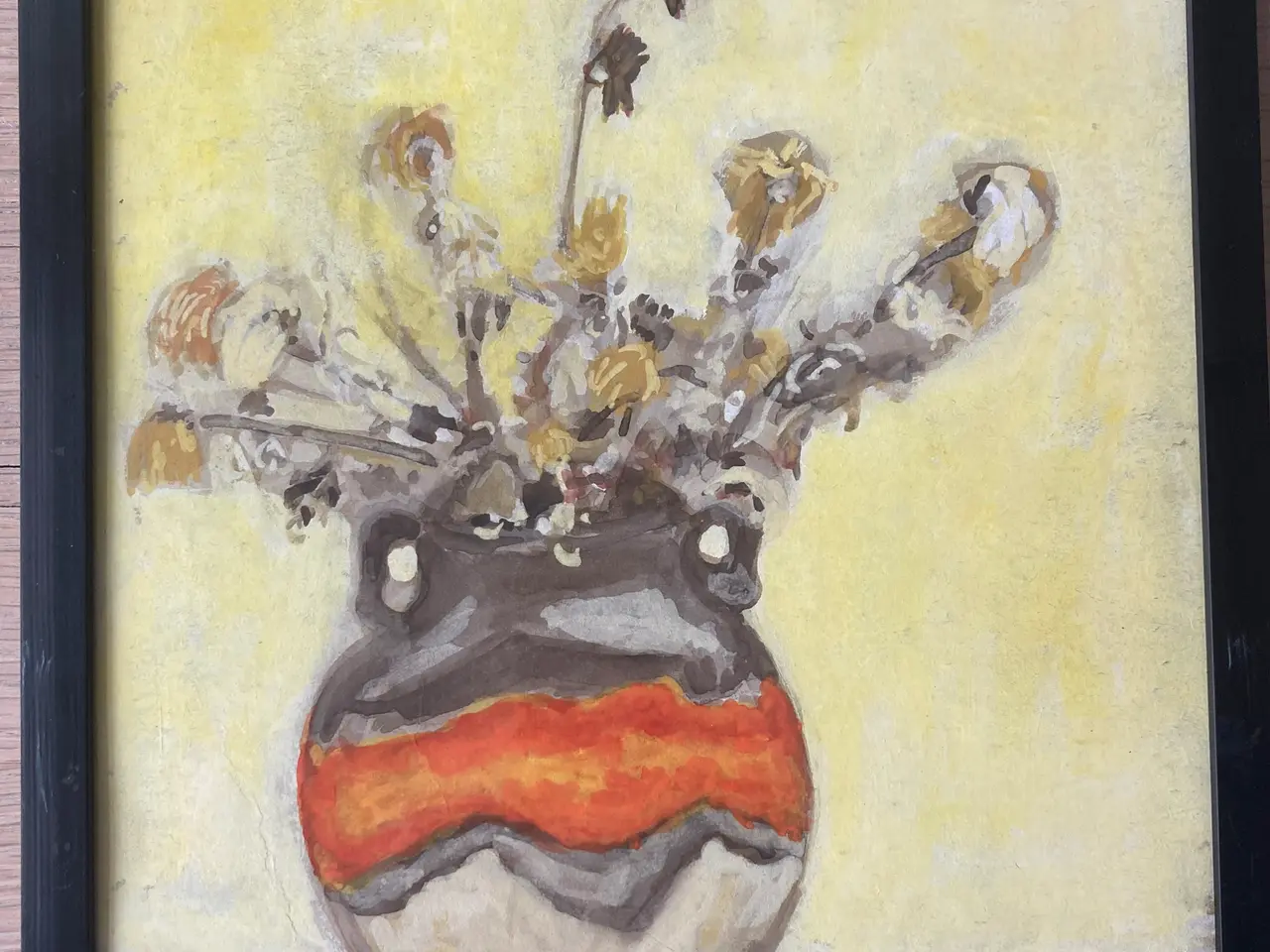 Billede 1 - Holger Lund Kofod,født 1933, akvarel med blomsterb