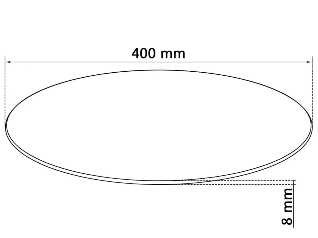 Billede 5 - Rund bordplade i hærdet glas - Ø 40 cm, transparent