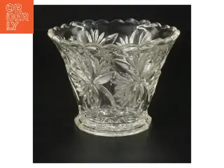 Gammel glasvase (str. Ø 12,5 cm højde 10 cm)