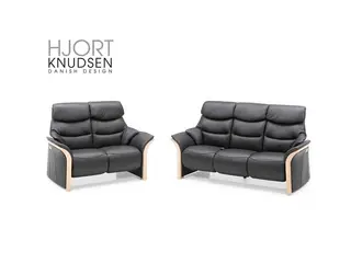Hjort Knudsen Hammel 2+3 pers sofasæt Sort