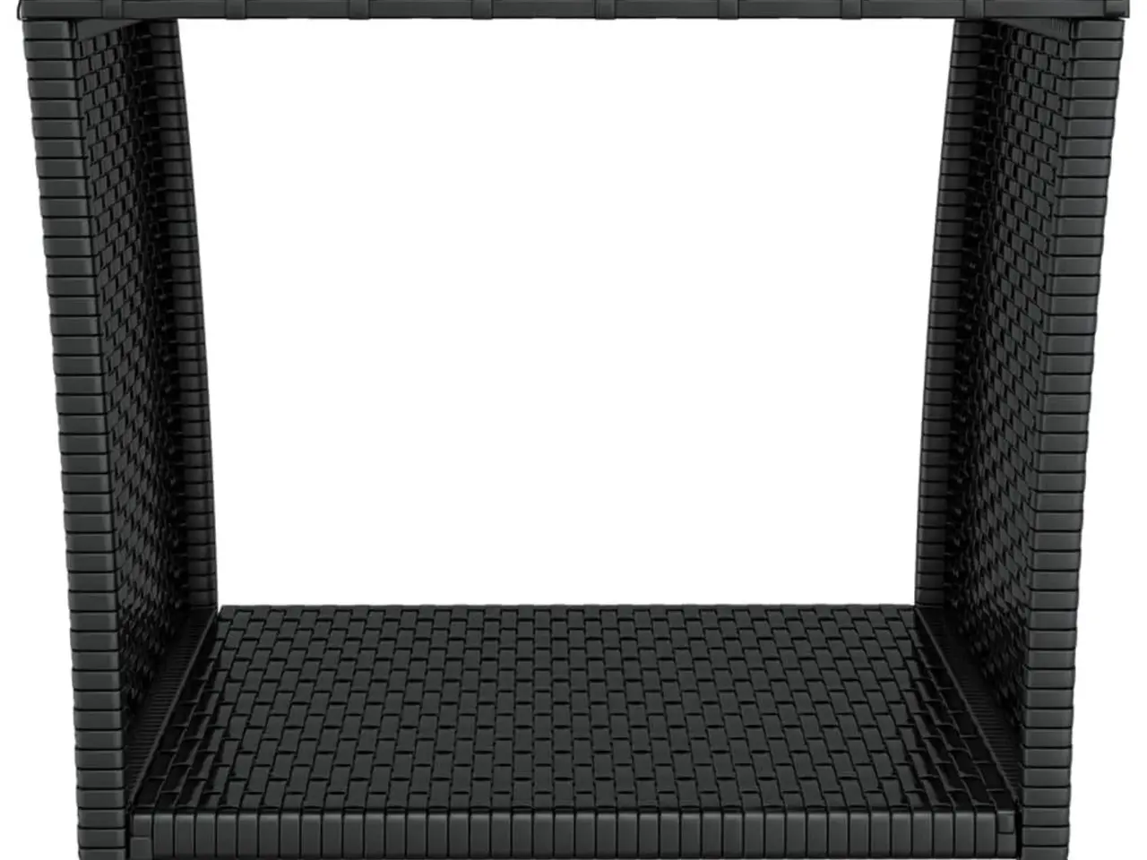 Billede 3 - Havebord med glasbordplade polyrattan og hærdet glas sort