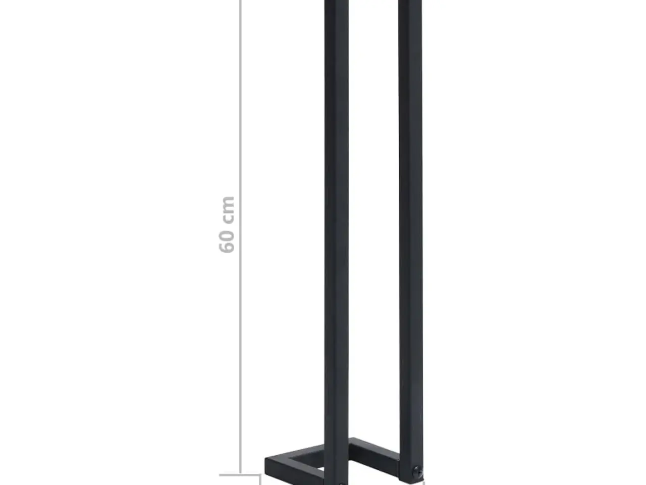 Billede 7 - Håndklædeholder til væg 12,5×12,5×60 cm - jern, sort