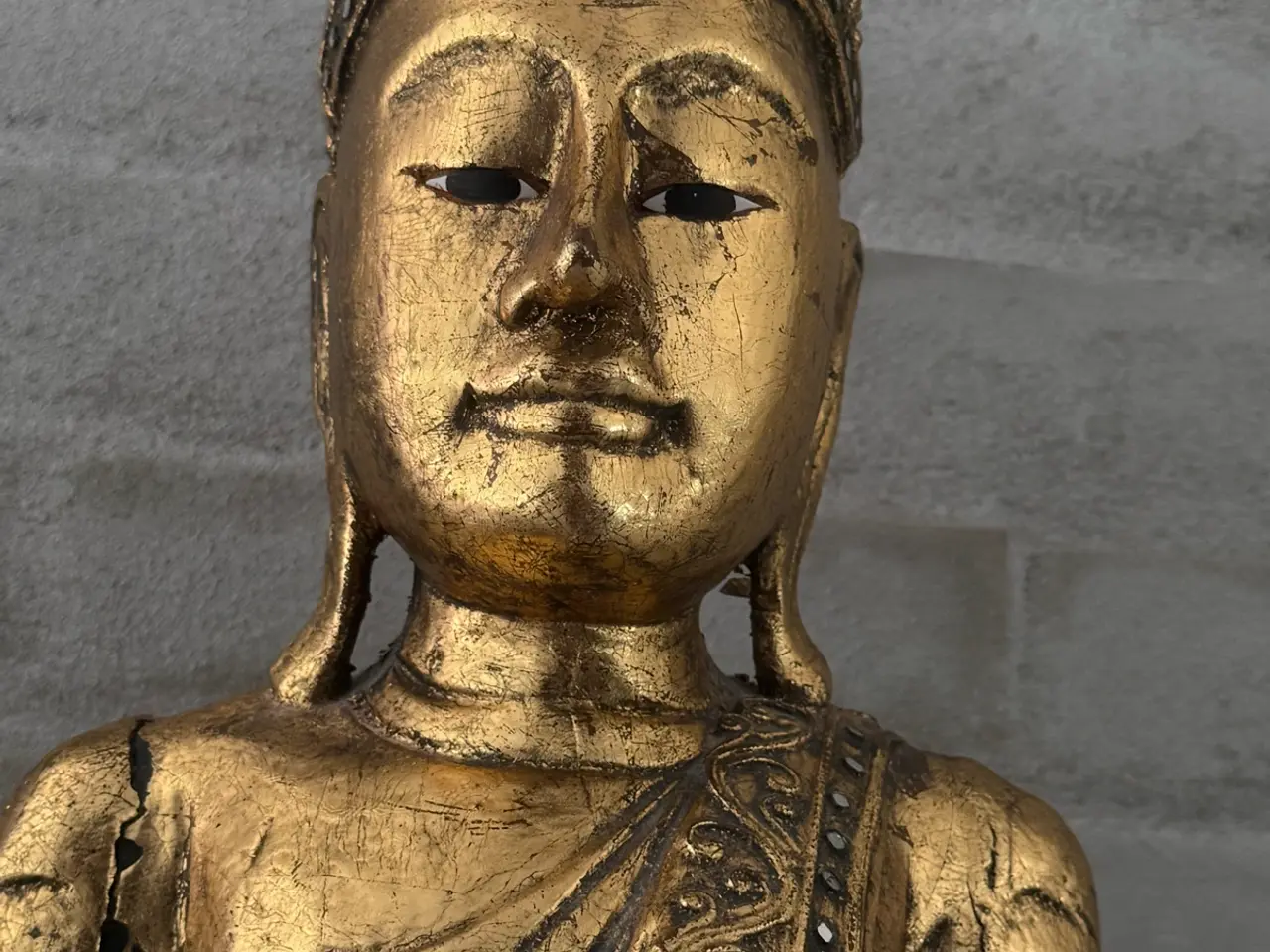 Billede 16 - To store Mandalay Buddha i massivt træ