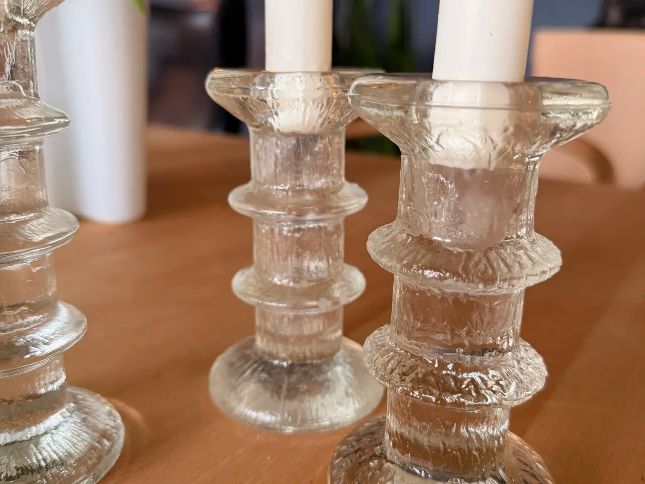 Billede 3 - Lysestage glas klar 3 stk. 