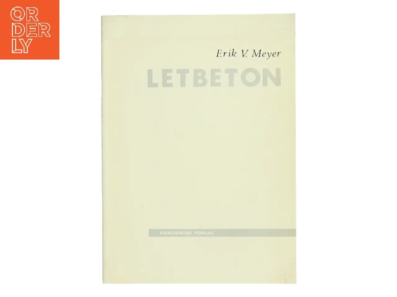 Billede 1 - Letbeton af Erik V. Meyer (Bog)