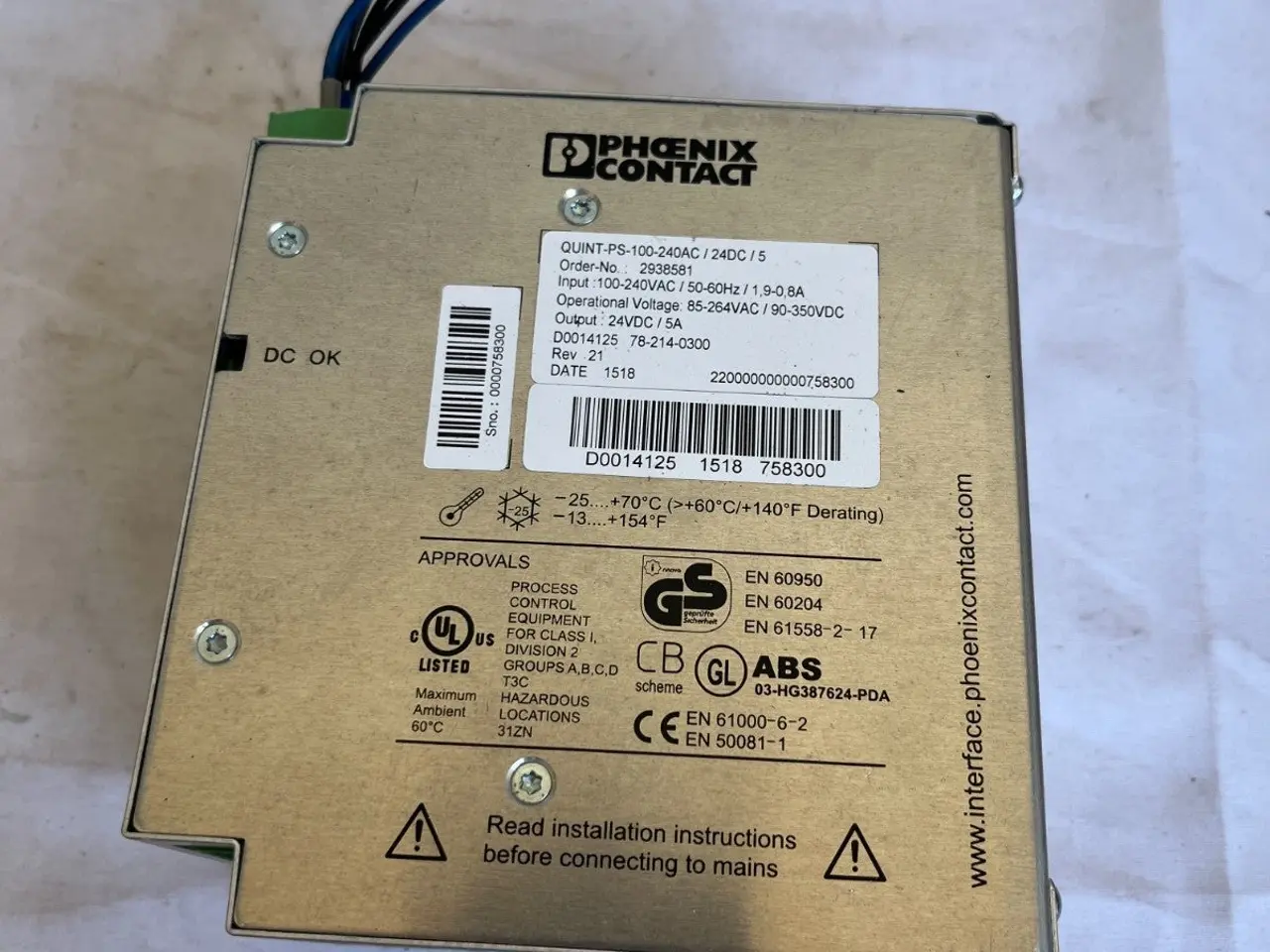 Billede 7 - Phoenix Contact QUINT-PS-100-240AC/24DC/5 24V 5A