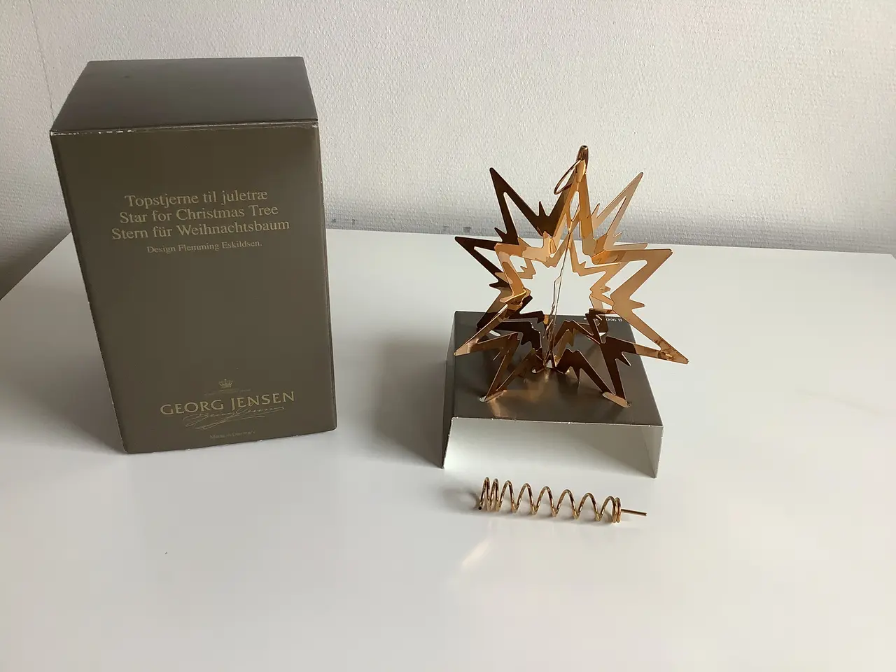 Billede 1 - Georg Jensen forgyldt topstjerne 180 mm