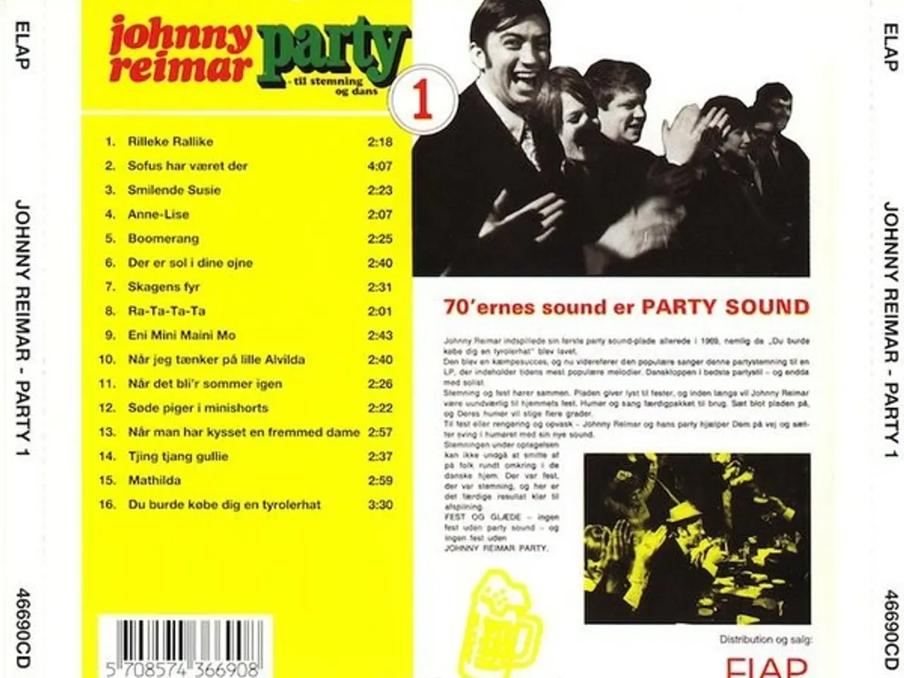 Billede 2 - Johnny Reimar – Party 1 – CD