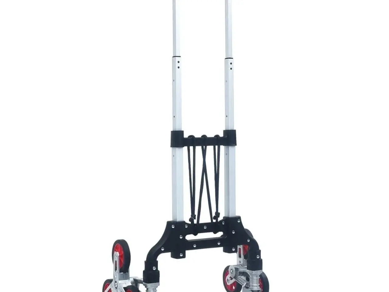 Billede 1 - Foldbar trappevogn i aluminium - 70 kg, sølv/sort/rød