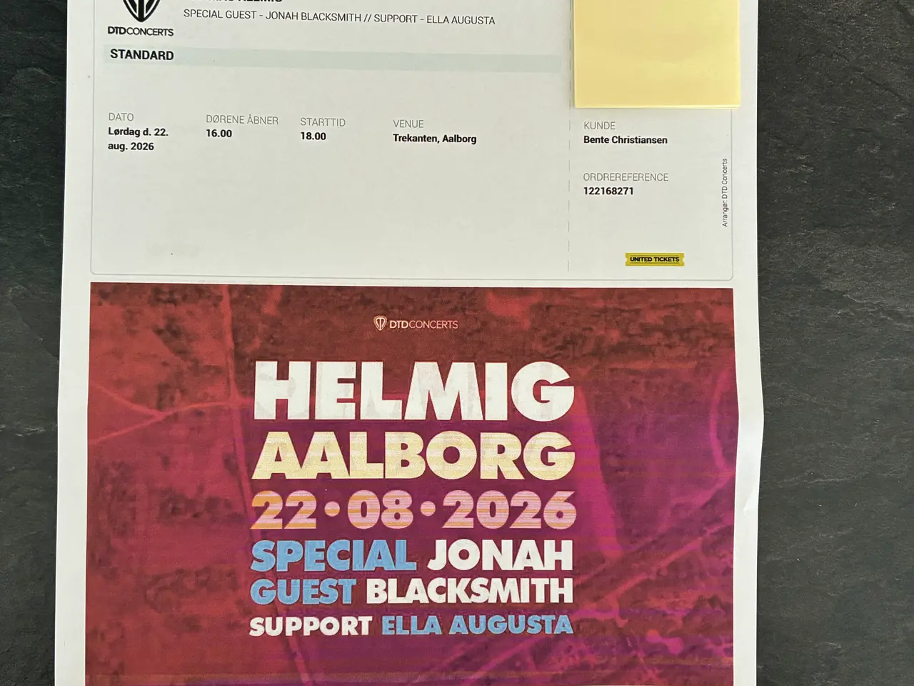Billede 1 - Koncertbilletter til Thomas Helmig i Aalborg