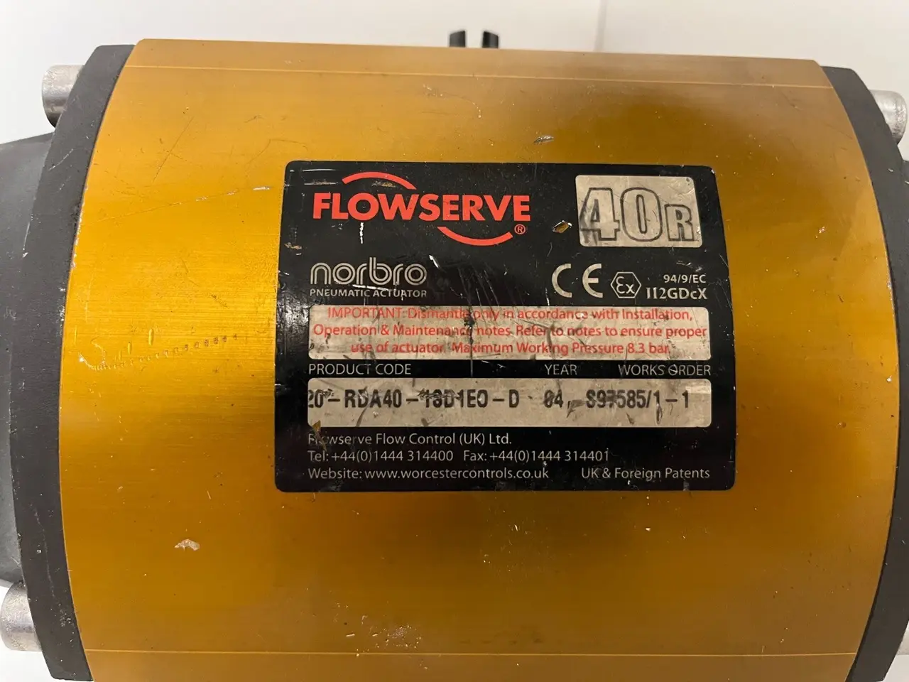 Billede 4 - Flowserve Norbro 40R Pneumatic Actuator -