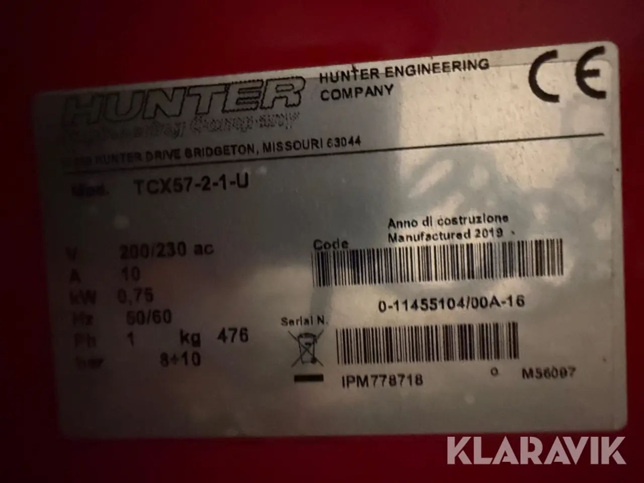 Billede 9 - dækmonteringsmaskine Hunter TCX57-2-1-U