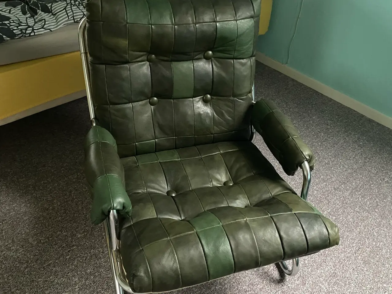 Billede 1 - Retro læderstol.
