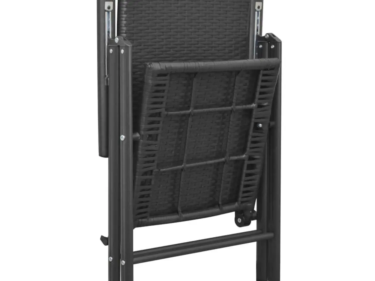 Billede 5 - Foldbare havestole i polyrattan - 2 stk., sort