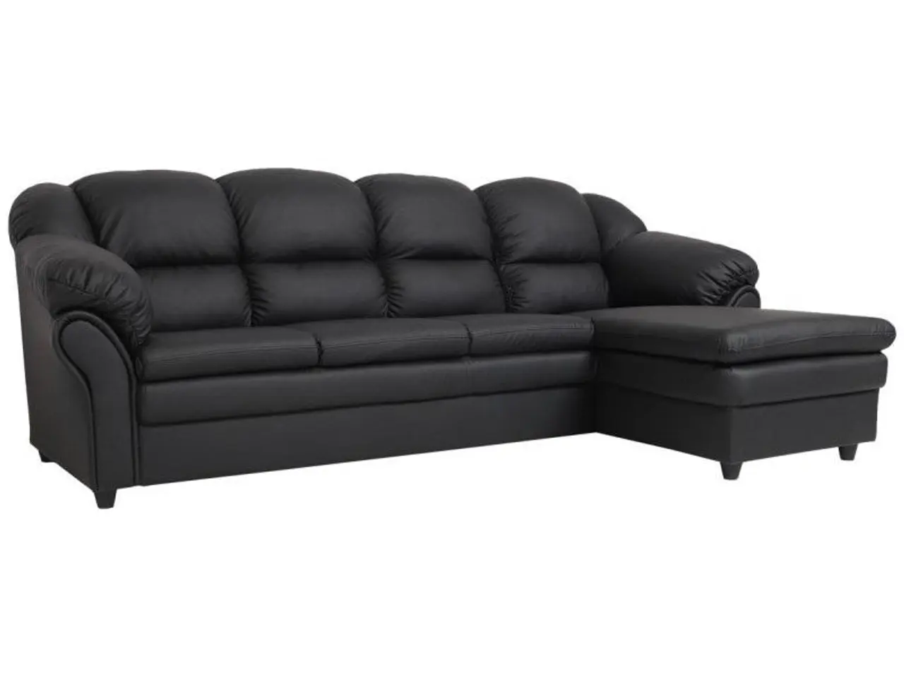 Billede 4 - Elias chaiselongsofa - 4 pers. Højre - Sort tekstillæder