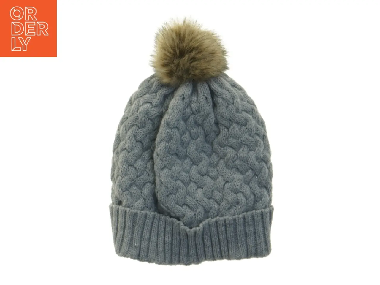 Billede 1 - Ny børne strikhue med pompom (str. Ø 20 cm)