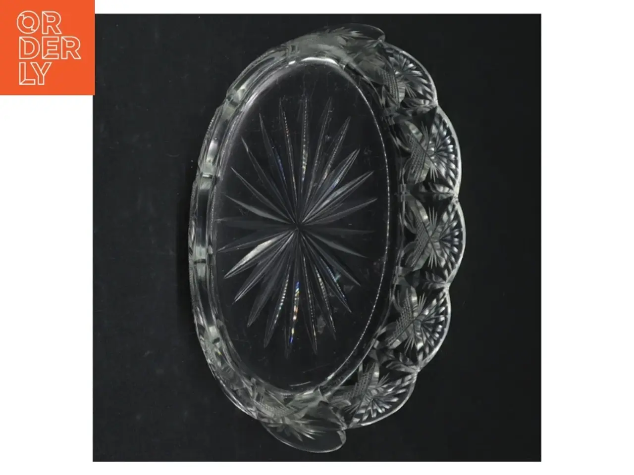 Billede 3 - Glasfad, gammelt (str. 16,5 x 11 cm)