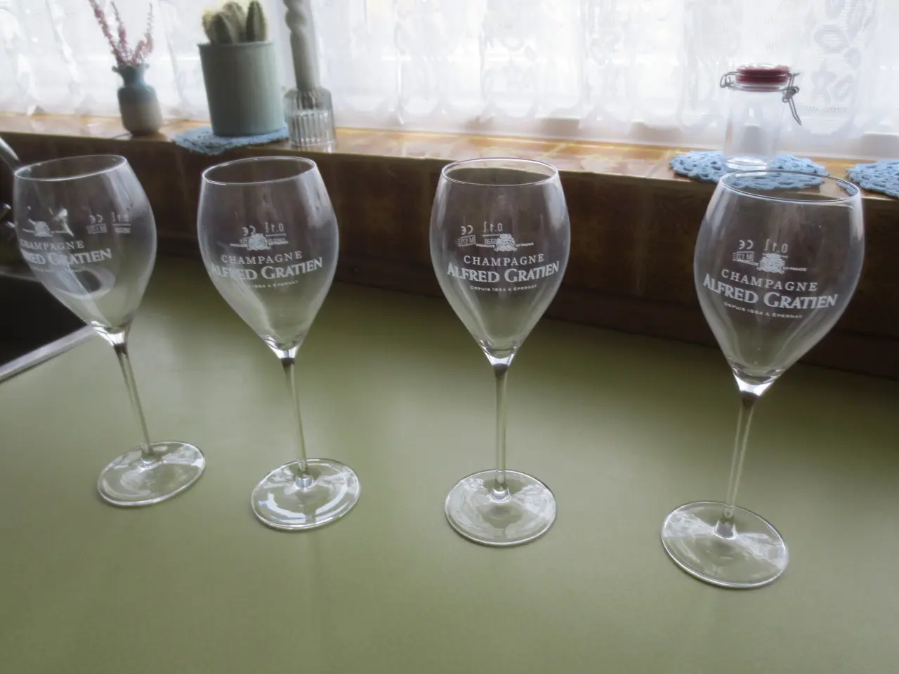 Billede 1 - 4 stk Champagne Glas Alfred Gratien