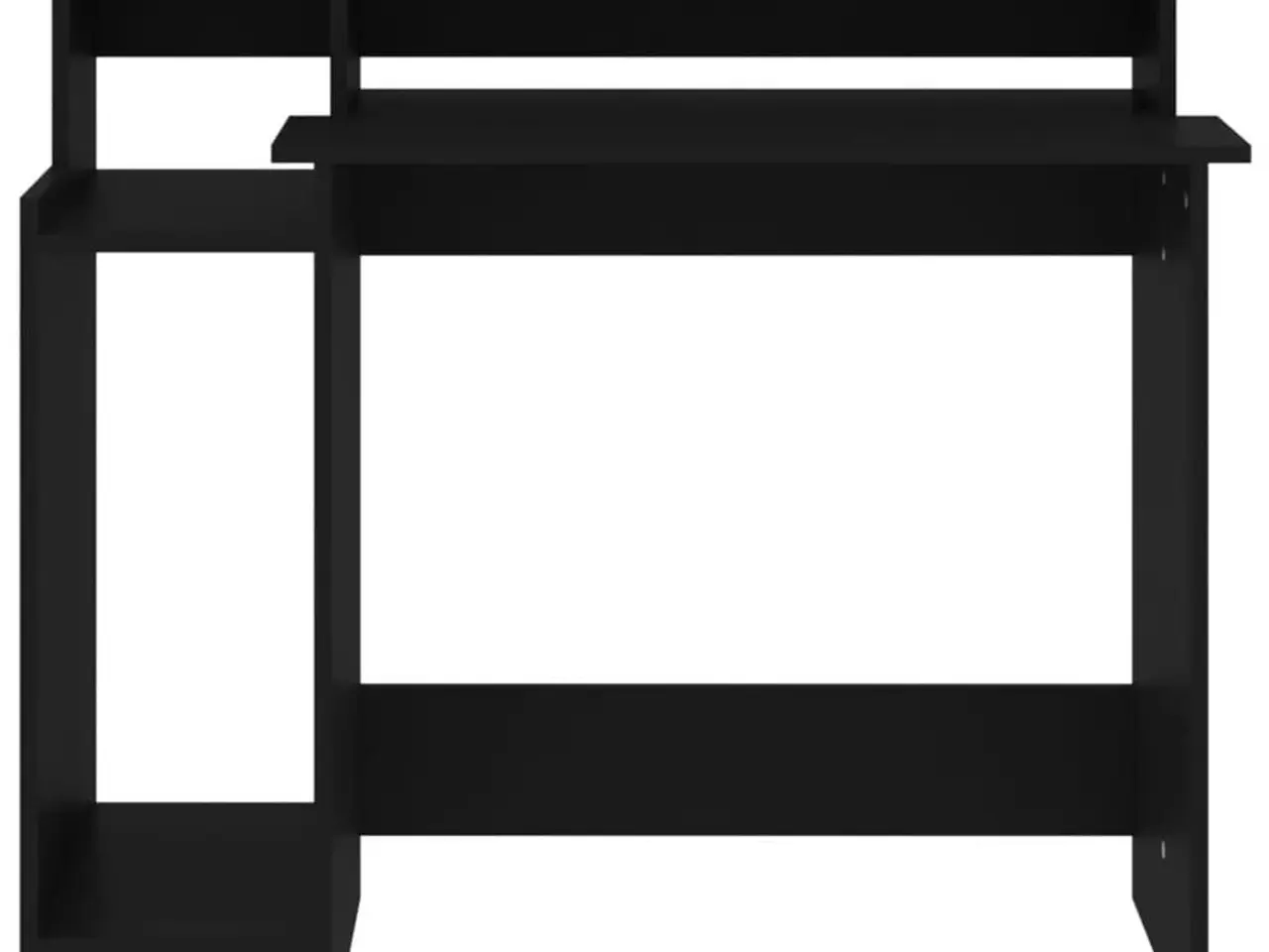 Billede 8 - Skrivebord med LED-lys 97×45×90 cm - sort konstrueret træ