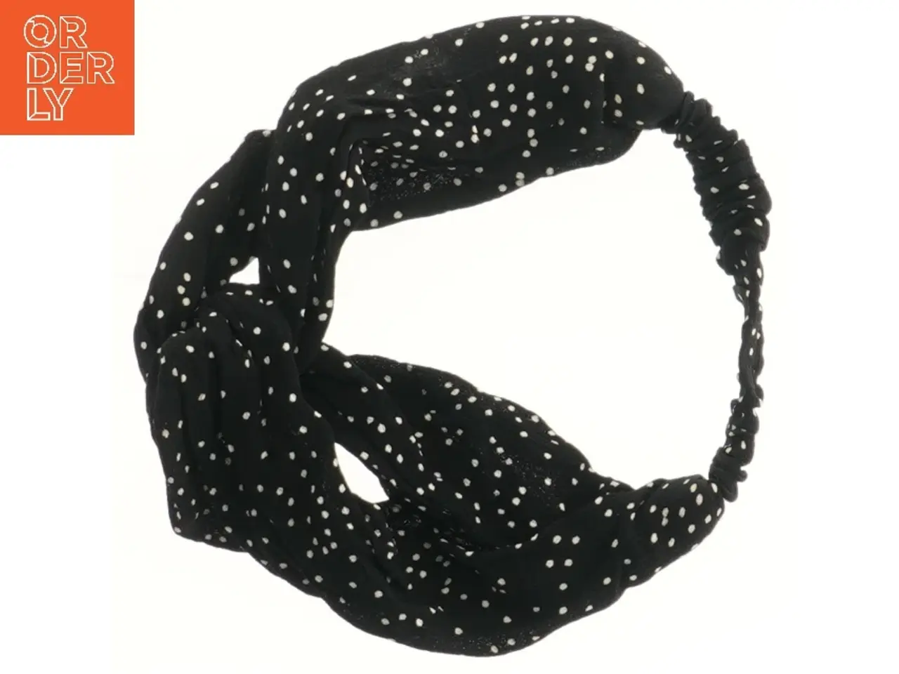 Billede 1 - Prikket sort hårelastik (str. 16 cm)