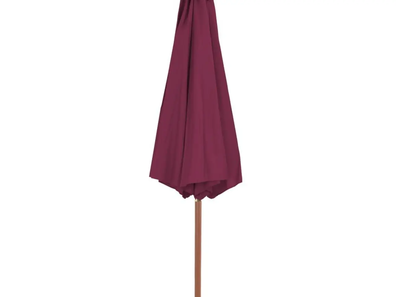 Billede 3 - Parasol 300 cm træstang bordeauxrød