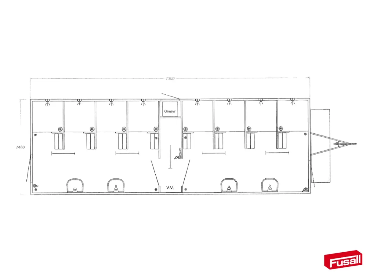 Billede 4 - Badvogn 2x4 med oliefyr