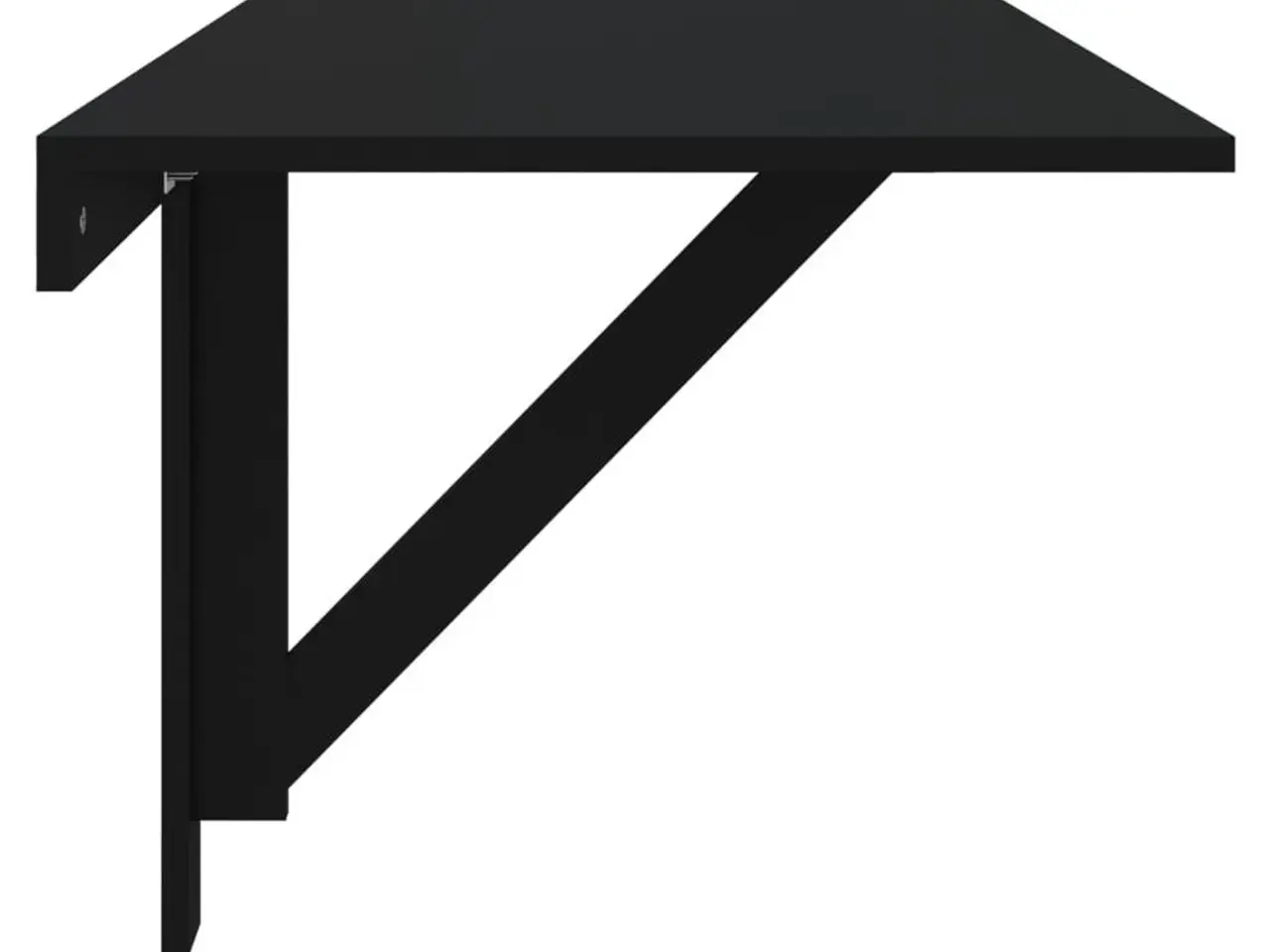 Billede 4 - Væghængt klapbord 100×60×56 cm i konstrueret træ - sort