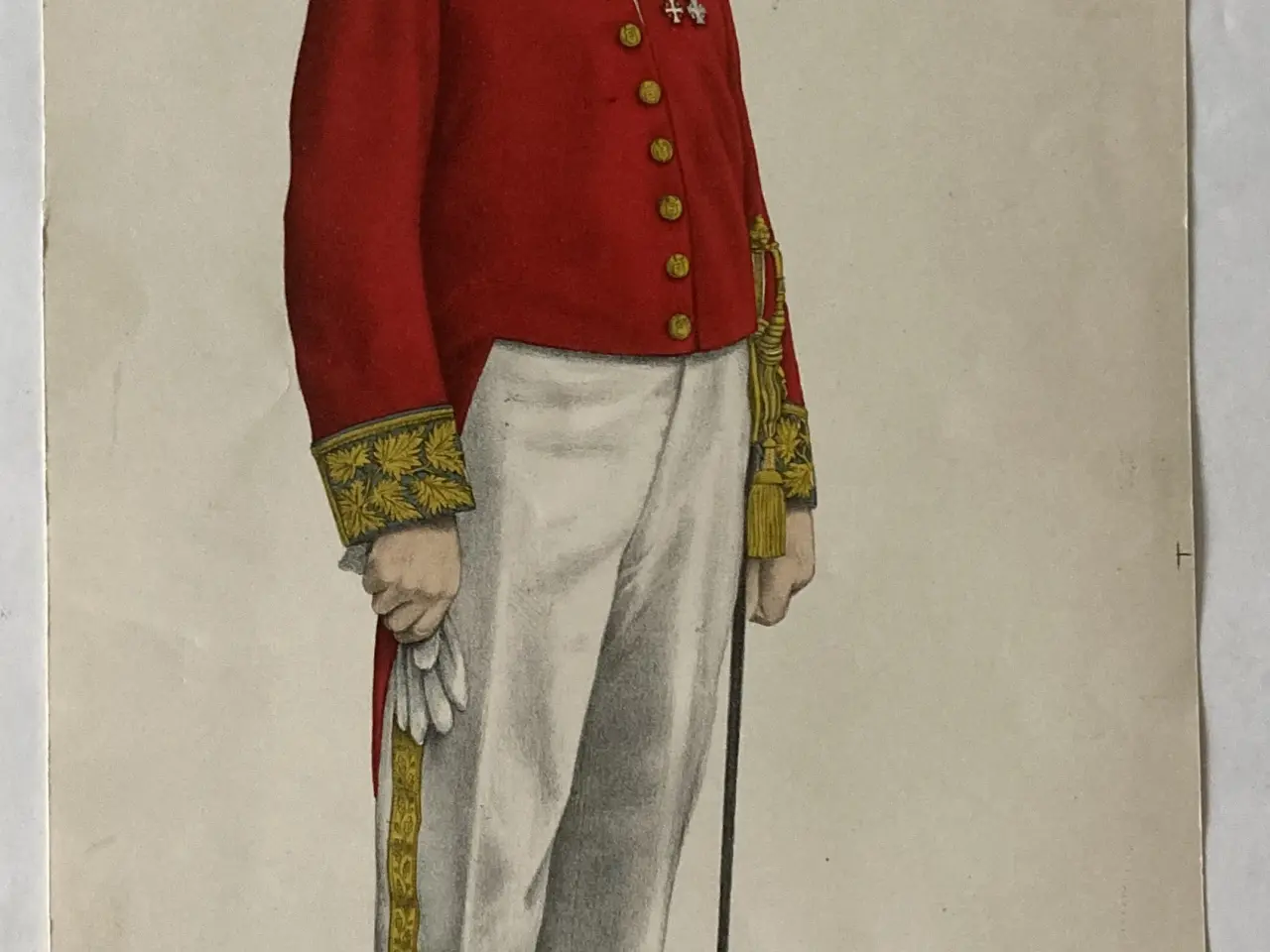 Billede 1 - C.L.Seifert billede Danske Uniformer. Hofstaterne