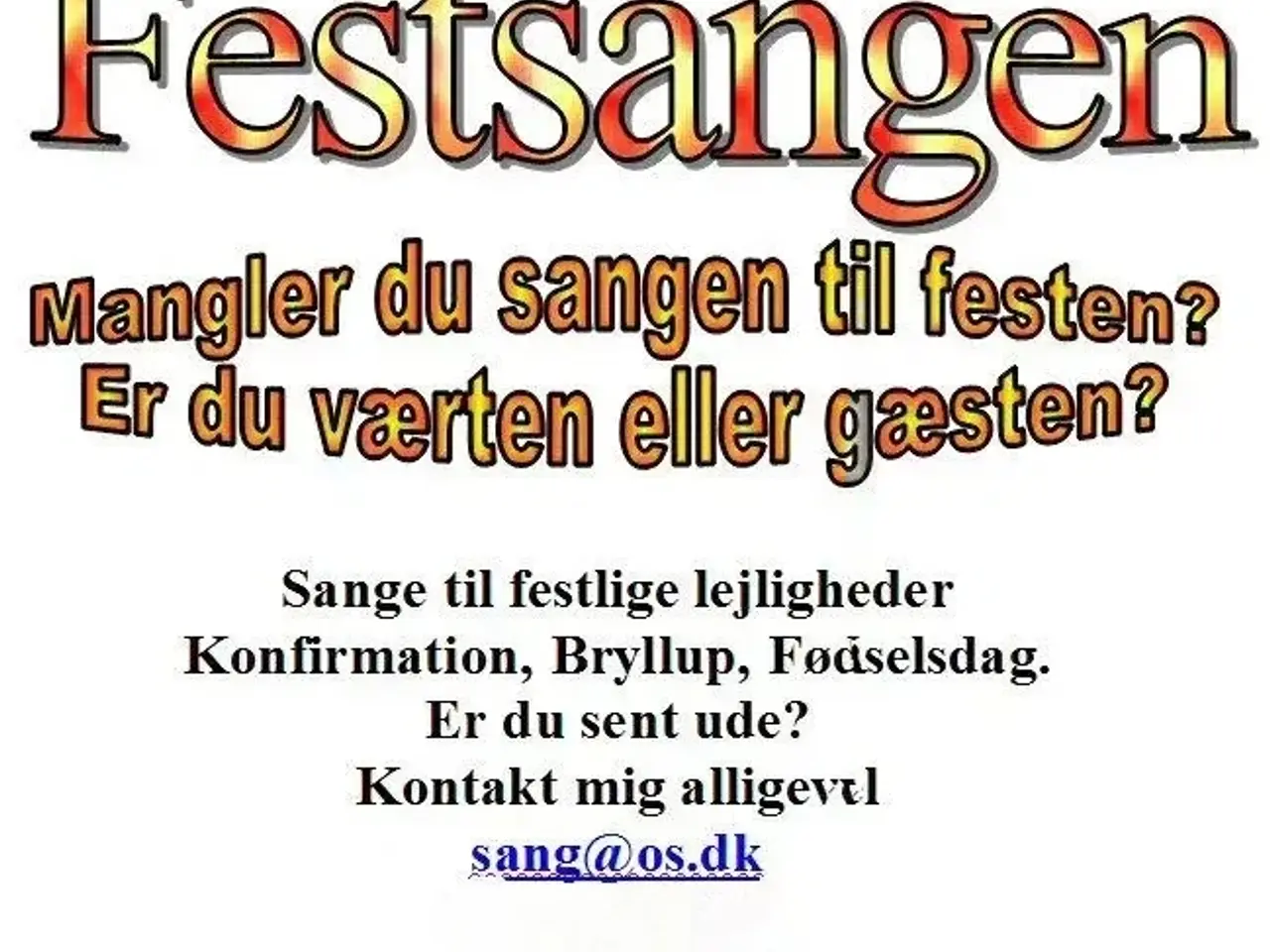Billede 1 - FESTSANGE