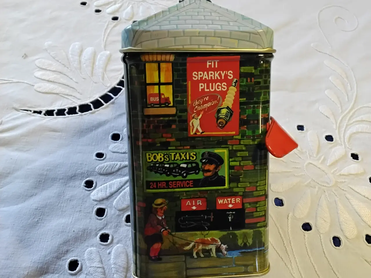 Billede 4 - Dåse formet som en garage - vintage - super stand