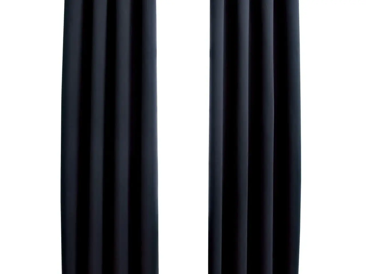 Billede 2 - Mørklægningsgardiner 2 stk. med metalringe 140 x 225 cm sort