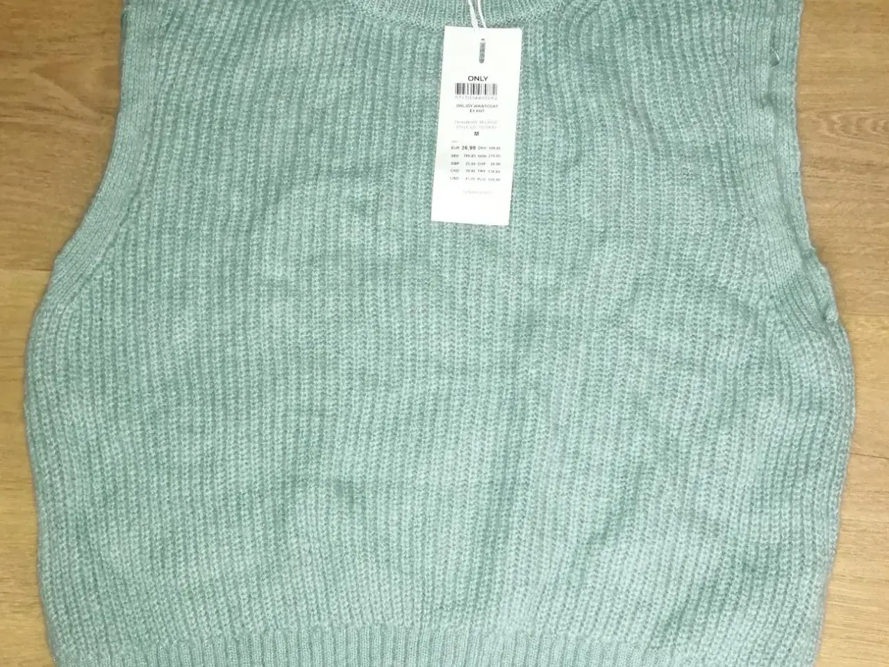 Billede 1 - NY ONLY STRIK VEST, MINT GRØN, STR. M