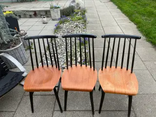 3 Retro køkkenstole