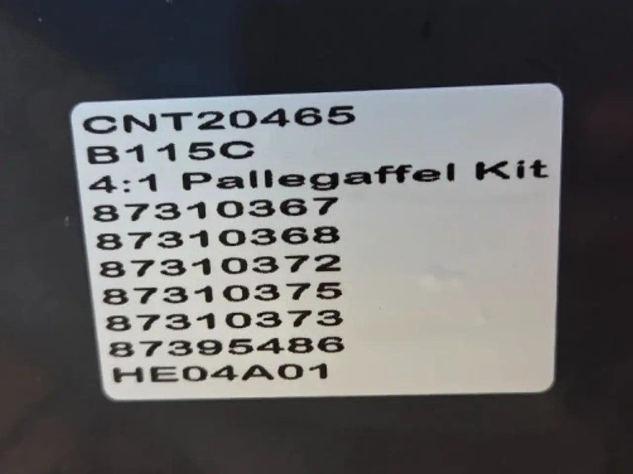 Billede 19 - New Holland B115C Pallegafler Kit 87310367