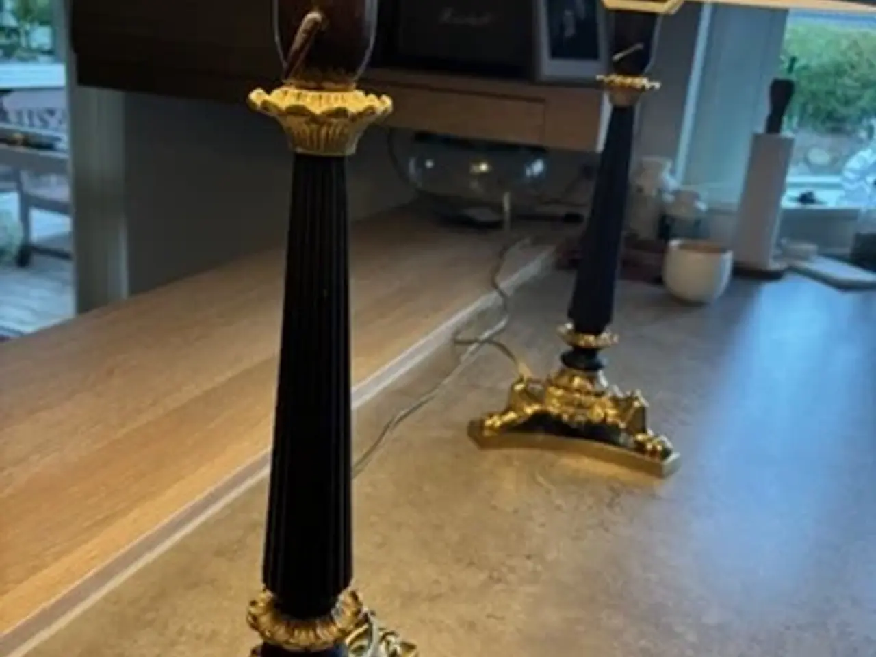 Billede 4 - Vintage Bordlamper på Messing løvefødder