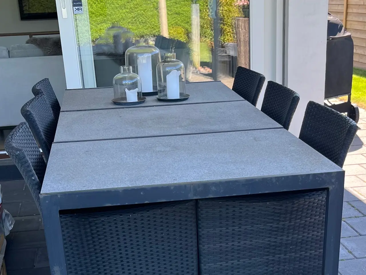 Billede 2 - Havebord med granitplader og 6 stole