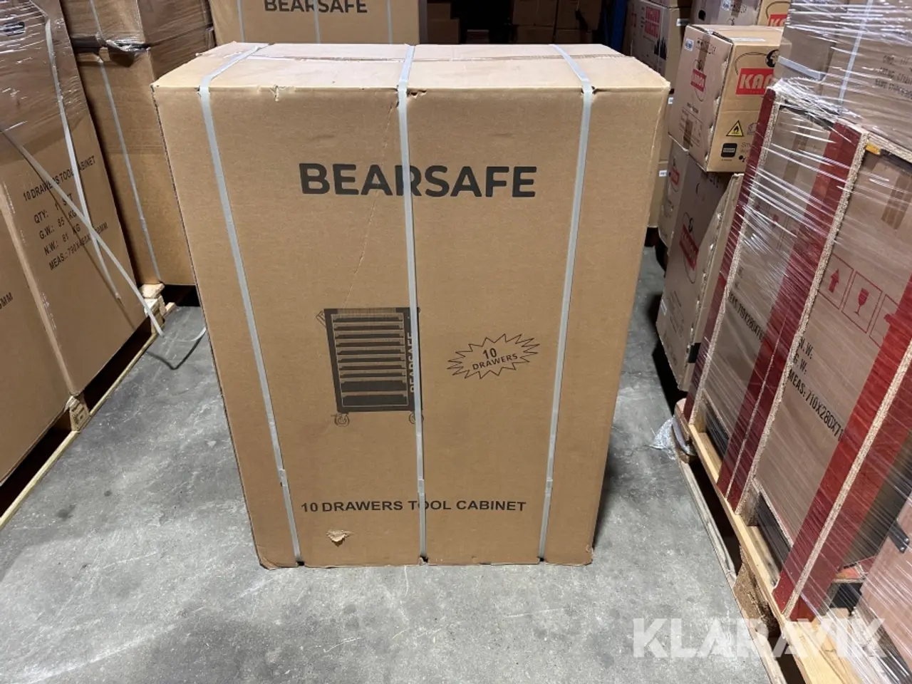 Billede 12 - Værktøjsvogn Bearsafe med 10 skuffer og 258 dele