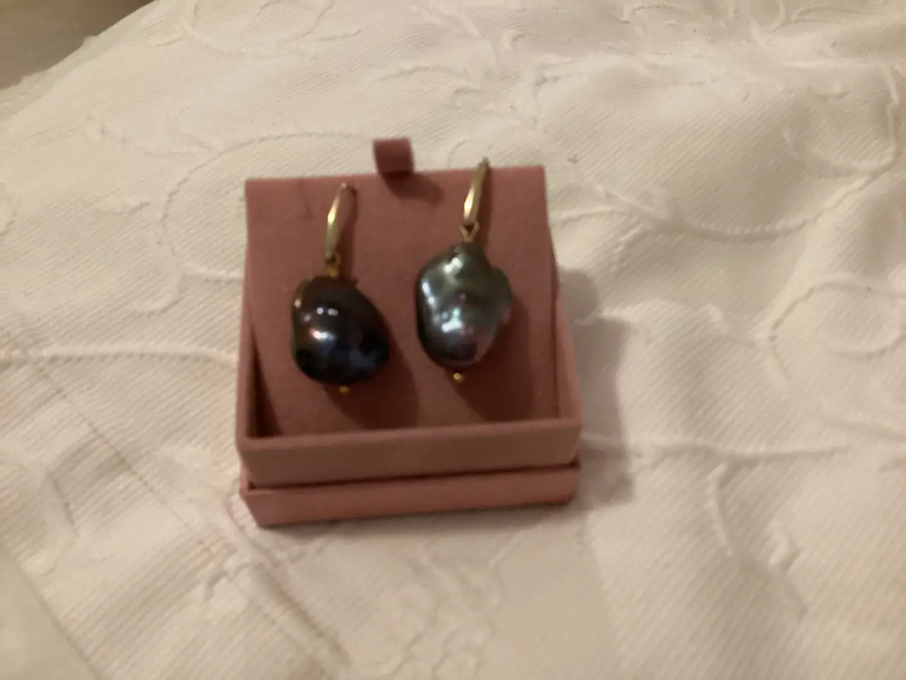 Billede 6 - Beautiful Baroque Black Pearl earrings
